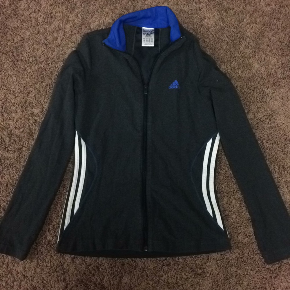 Adidas grey zip-up jacket